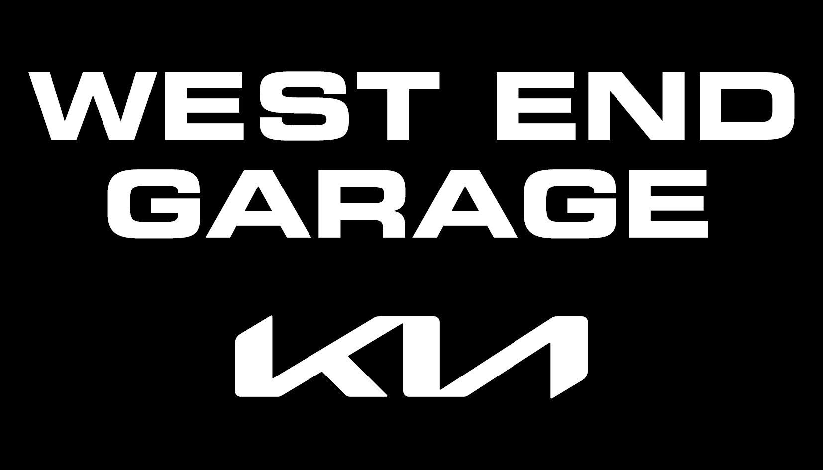 West End Garage_White on Black logo